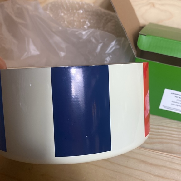 NWT Kate Spade rainbow stripe 32Oz dog bowl - Picture 8 of 11